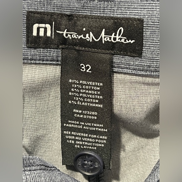Travis Mathew Grommet Textured Golf Shorts Blue Nights Men's Size 32 NWT - Picture 4 of 10